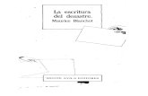 Maurice Blanchot - A Escritura Do Desastre Espanhol
