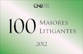 Pesquisa CNJ 100 maiores litigantes - 2012