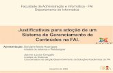 Justificativas para adoção de um Sistema de Gerenciamento de Conteúdos na FAI