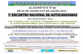 Cartaz do 5º Encontro Nacional de Autocaravanas 2013