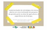Implementação de estratégias de acesso aberto em uma instituição de pesquisa de grande porte na área de agricultura: a experiência da Embrapa