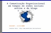 ComunicaçãO Org Em Tempos De Redes Sociais Online E Blogs Corporativos
