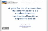 A gestão de documentos, da informação e do conhecimento