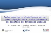 Dados abertos e plataformas de co-participação para  solucionamento de desafios de interesse público