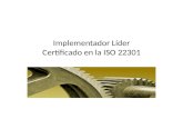 Curso: "Implementador Líder Certificado en la ISO 22301"