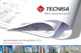 Apresentação dos resultados da TECNISA no terceiro trimestre de 2011