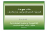 Teresa Almeida - Conferência Europa 2020 - 5 Julho 2013