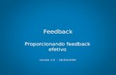 Feedback - Proporcionando feedback efetivo