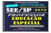 PEB II - EDUCAÇÃO ESPECIAL - DEFICIÊNCIA FÍSICA - SEE/SP 2013  -  APOSTILA DIGITAL PARA CONCURSO PÚBLICO