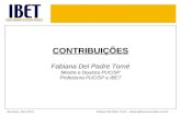 Contribuições   ibet - 2011-2