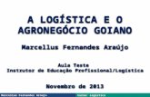 A Logística e o Agronegócio Goiano - Marcellus Fernandes Araújo