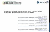 Biblioteca Digital Brasileira de Teses e Dissertações: ações para melhoria na qualidade dos dados