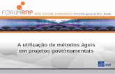 Fórum RNP 2013 - O uso de métodos ágeis em projetos governamentais