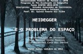 HEIDEGGER E O PROBLEMA DO ESPAÇO