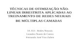 1998: Técnicas de Otimização Não-Linear Irrestrita para o Treinamento de Redes Neurais Artificiais