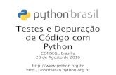 Testes e depuração de código com Python