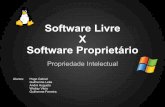 Software livre x Software Proprietário : Propriedade Intelectual