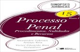 Sinopses jurídicas 15   tomo i - processo penal - procedimentos nulidades e recursos - 13 edição