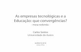 As empresas tecnológicas e a Educação: que convergências? (Carlos Santos, In Mesa Redonda ticEDUCA)