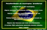 Peculiaridades dos Municípios Brasileiros