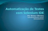 Automatização de testes com Selenium IDE