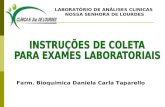 Instruções de coleta para exames laboratoriais