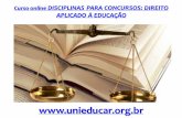 Curso online disciplinas para concursos direito aplicado a educacao