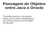 Passagem de Objetos entre Java e Oracle