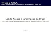 Lei de acesso a informação do Brasil - Desafios e Oportunidades