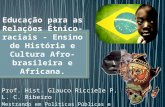 Educação para as relações étnico-raciais e ensino de cultura Afro brasileira.