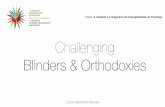 Talk Challenging Blinders & Orthodoxies @ Painel "A Realidade e o Imaginário da empregabilidade do Psicólogo" no IX Congresso FIAP & 2º Congresso OPP