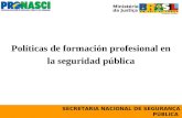 Políticas de formación profesional en la seguridad pública SECRETARIA NACIONAL DE SEGURANÇA PÚBLICA Ministério da Justiça.