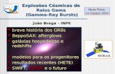 CEA Explosões Cósmicas de Raios Gama (Gamma-Ray Bursts) breve história dos GRBs breve história dos GRBs BeppoSAX: afterglows BeppoSAX: afterglows galáxias.
