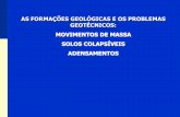 AULA 1 FORMAÇÕES GEOLÓGICAS E PROBLEMAS GEOTÉCNICOS