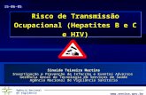Agência Nacional de Vigilância Sanitária  Risco de Transmissão Ocupacional (Hepatites B e C e HIV) Sinaida Teixeira Martins Investigação.