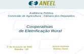 Cooperativas de Eletrificação Rural 1º de fevereiro de 2006 Brasília – DF Jerson Kelman Diretor-Geral Audiência Pública Comissão de Agricultura - Câmara.