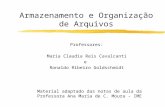 Armazenamento e Organização de Arquivos Professores: Maria Claudia Reis Cavalcanti e Ronaldo Ribeiro Goldschmidt Material adaptado das notas de aula da.
