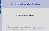 Protocolos de Redes Professora Marcela Santos marcela@edu.estacio.br Camada de Rede.