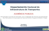 Departamento Nacional de Infraestrutura de Transportes Recuperação Funcional do Pavimento, com a Integração dos Serviços de Manutenção dos Pavimentos e.