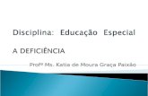 Profª Ms. Katia de Moura Graça Paixão. 2 CENSO DEMOGRÁFICO BRASILEIRO (2010): Censo do IBGE 2010: 45 milhões de brasileiros com deficiência.