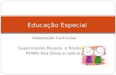 Adaptação Curricular Supervisoras Rosana e Rosângela PCNPs Ana Silvia e Letícia Educação Especial.