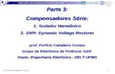 Aplicações de Eletrônica de Potência em SEP Prof. Porfírio Cabaleiro Cortizo 1 Parte 3: Compensadores Série: 1.Isolador Harmônico 2.DVR: Dynamic Voltage.