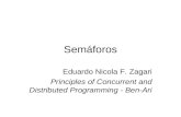 Semáforos Eduardo Nicola F. Zagari Principles of Concurrent and Distributed Programming - Ben-Ari.