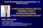 PROF. LÍVIO GIOSA A REALIDADE BRASILEIRA NO CAMINHO PARA A SUSTENTABILIDADE E RESPONSABILIDADE SOCIAL Vice-Presidente da ADVB (Associação dos Dirigentes.