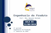 Engenharia do Produto 8º período Engenharia de Produção 2º semestre de 2010 1 Prof.: MSc. Marcelo Machado Fernandes AULA 03 11/08/2010.