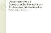 Desempenho da Computação Paralela em Ambientes Virtualizados Rafael Lopes Gomes.