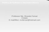 Prática de Software e Hardware Básico Professor Me. Ricardo Ferrari FISMA E-mail/Msn: rccferrari@hotmail.com.