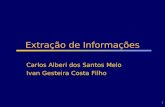 1 Extração de Informações Carlos Alberi dos Santos Melo Ivan Gesteira Costa Filho.