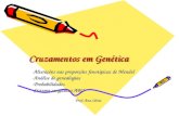 Cruzamentos em Genética - Alterações nas proporções fenotípicas de Mendel -Análise de genealogias -Probabilidades -Sistema sanguíneo ABO Prof. Ana Sílvia.