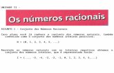 UNIDADE II - ASSUNTO 1 – Conjunto dos Números Racionais Caro aluno você já conhece o conjunto dos números naturais, também conhecido como o conjunto dos.